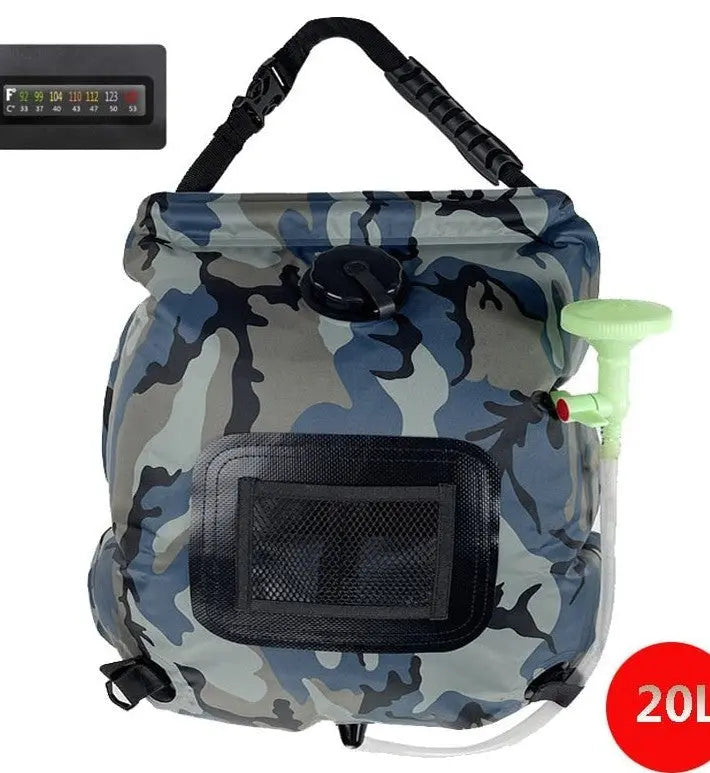 🚿 20L Solar Camping Shower Bag – Outdoor Portable Shower with Water Tube & Nozzle | Solar Heated | Leakproof PVC | for Hiking, Mountaineering, Beach & Camping - megalifehack.com