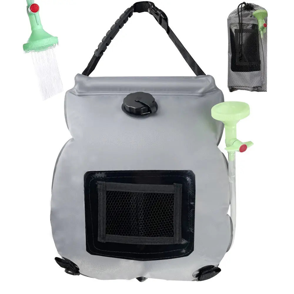 🚿 20L Solar Camping Shower Bag – Outdoor Portable Shower with Water Tube & Nozzle | Solar Heated | Leakproof PVC | for Hiking, Mountaineering, Beach & Camping - megalifehack.com