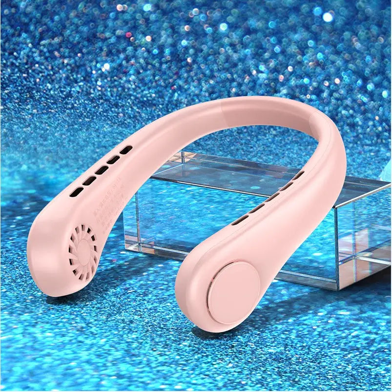 ❄️ Portable Leafless Neck Fan – Hands-Free Wearable Cooling Fan | 360° Airflow, USB Rechargeable, Quiet Brushless Motor | Ideal for Travel, Work, Sports, Kids & Pets - megalifehack.com