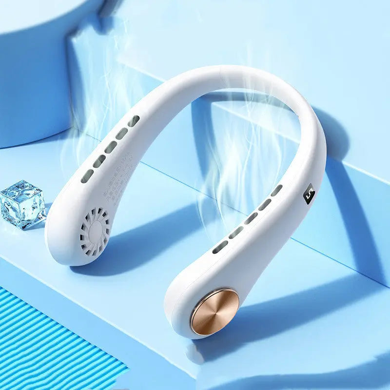❄️ Portable Leafless Neck Fan – Hands-Free Wearable Cooling Fan | 360° Airflow, USB Rechargeable, Quiet Brushless Motor | Ideal for Travel, Work, Sports, Kids & Pets - megalifehack.com