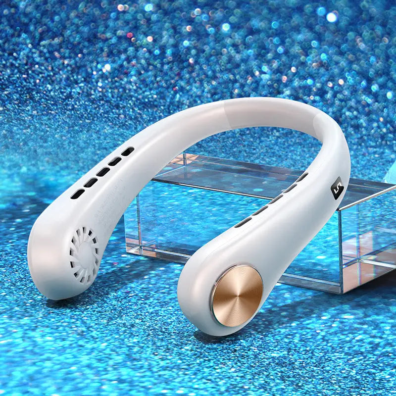 ❄️ Portable Leafless Neck Fan – Hands-Free Wearable Cooling Fan | 360° Airflow, USB Rechargeable, Quiet Brushless Motor | Ideal for Travel, Work, Sports, Kids & Pets - megalifehack.com