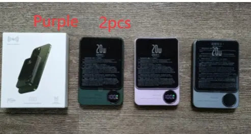 🔋 Magnetic Wireless Power Bank – 5000mAh / 10000mAh Ultra-Thin Portable Charger | 15W Wireless + 20W PD Fast Charging | Type-C Input/Output | Aluminum Alloy Shell - megalifehack.com