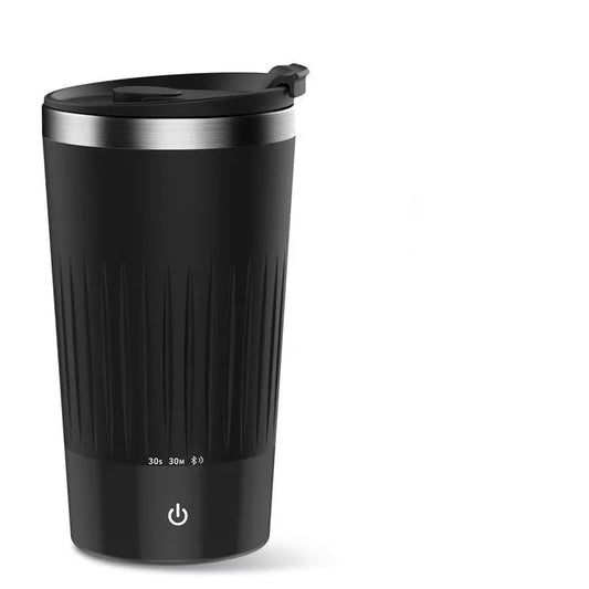🔥 55°C Thermostatic Self-Stirring Mug – 400ml Auto Mixing Cup with Thermal Insulation | Stainless Steel Interior, USB Rechargeable | Optional Bluetooth Music Function - megalifehack.com