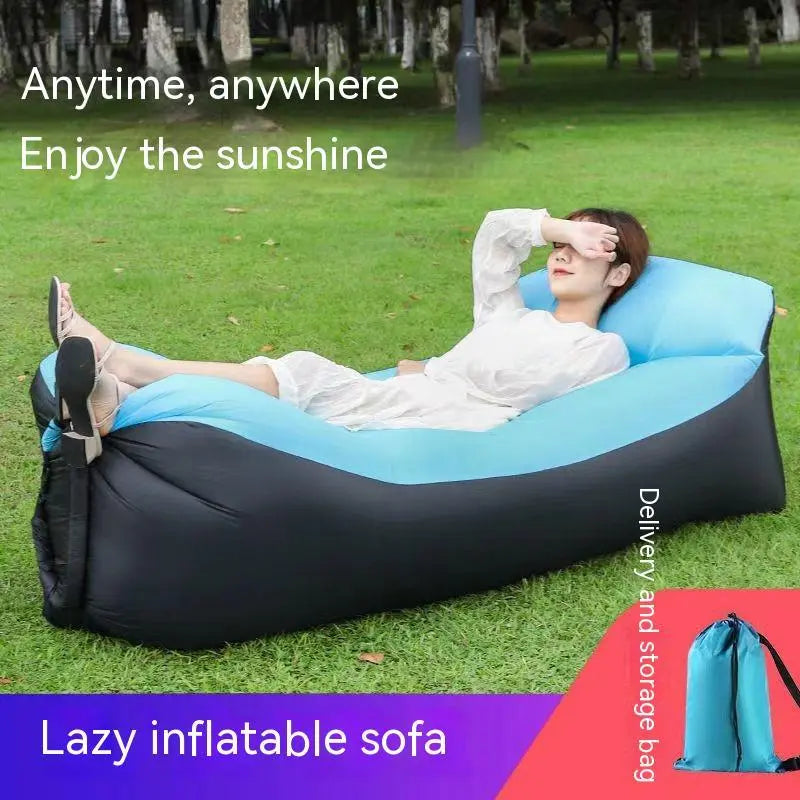 🌞 Inflatable Outdoor Sofa – Ultra-Light Air Lounger for Picnics, Festivals, Beach; Camping | 230x70cm | Up to 300kg Capacity - megalifehack.com