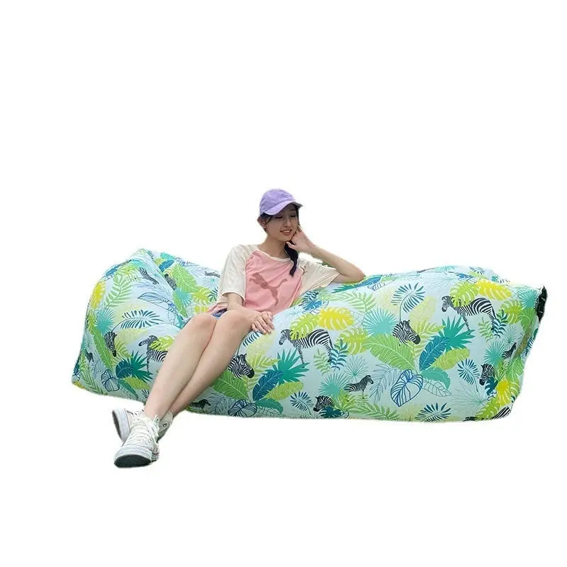 🌞 Inflatable Outdoor Sofa – Ultra-Light Air Lounger for Picnics, Festivals, Beach; Camping | 230x70cm | Up to 300kg Capacity - megalifehack.com