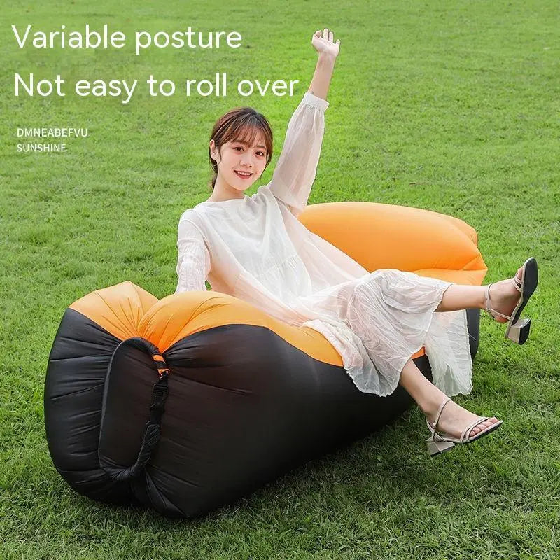 🌞 Inflatable Outdoor Sofa – Ultra-Light Air Lounger for Picnics, Festivals, Beach; Camping | 230x70cm | Up to 300kg Capacity - megalifehack.com