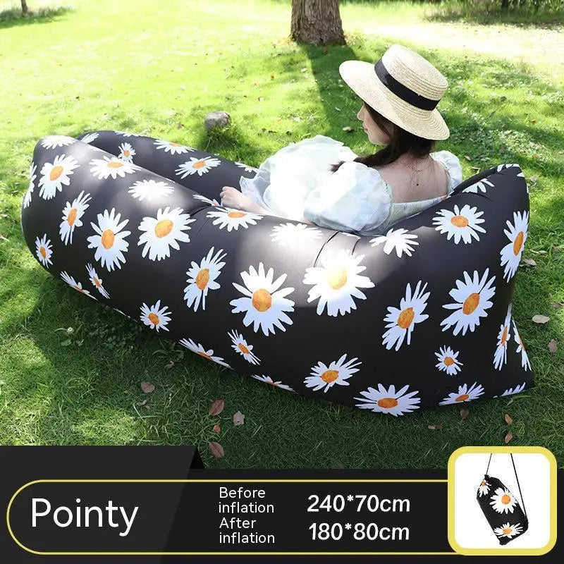 🌞 Inflatable Outdoor Sofa – Ultra-Light Air Lounger for Picnics, Festivals, Beach; Camping | 230x70cm | Up to 300kg Capacity - megalifehack.com