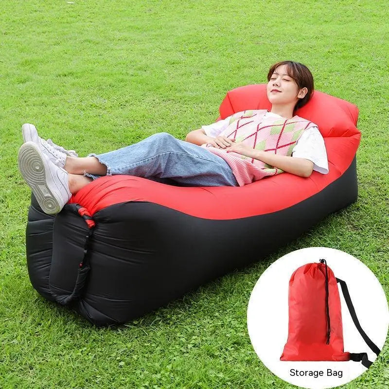 🌞 Inflatable Outdoor Sofa – Ultra-Light Air Lounger for Picnics, Festivals, Beach; Camping | 230x70cm | Up to 300kg Capacity - megalifehack.com