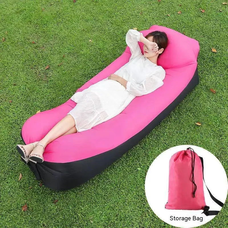 🌞 Inflatable Outdoor Sofa – Ultra-Light Air Lounger for Picnics, Festivals, Beach; Camping | 230x70cm | Up to 300kg Capacity - megalifehack.com