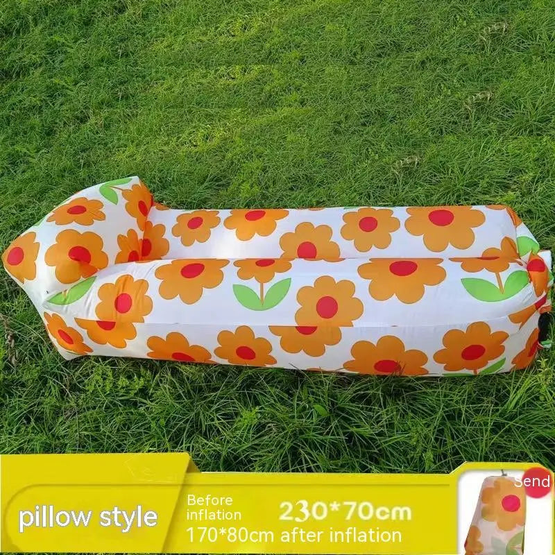 🌞 Inflatable Outdoor Sofa – Ultra-Light Air Lounger for Picnics, Festivals, Beach; Camping | 230x70cm | Up to 300kg Capacity - megalifehack.com
