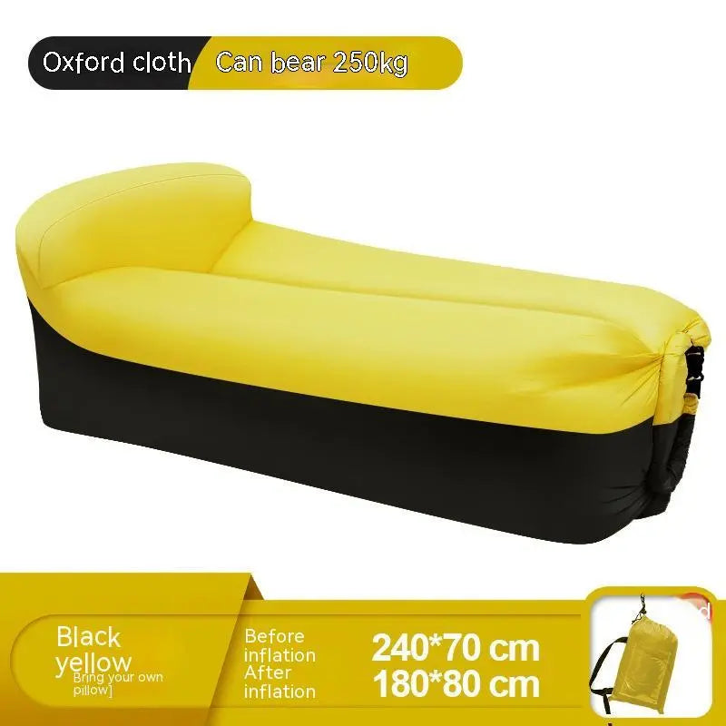 🌞 Inflatable Outdoor Sofa – Ultra-Light Air Lounger for Picnics, Festivals, Beach; Camping | 230x70cm | Up to 300kg Capacity - megalifehack.com