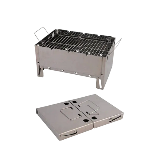 🔥 Portable Outdoor Charcoal Stove – Split-Type Compact BBQ Grill | 300x200x150mm | Ideal for Camping, Picnics, Backyard Cooking megalifehack.com