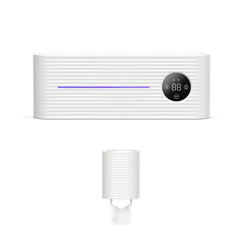🦷 Toothbrush Disinfection Rack – UV Sterilizer with Automatic Drying | UVC Sterilization, Temperature & Power Display | Rechargeable 2400mAh Battery | Wall-Mountable - megalifehack.com