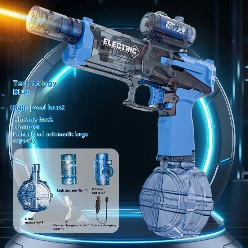 💦 Ice Mouse Electric Water Gun – Pulse Blaster with USB Charging & Battery | Long-Range Automatic Water Soaker | Waterproof & Durable | Ages 7–14 - megalifehack.com
