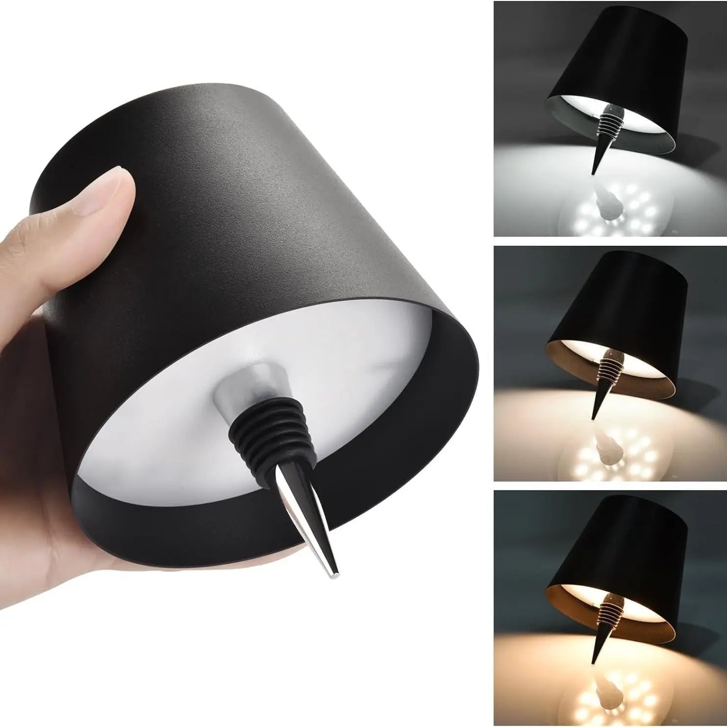 💡 USB Table Lamp – Modern Cylinder Design with 3-Color Light Modes | Touch Control | 5V USB Powered | Available in Black or White - megalifehack.com